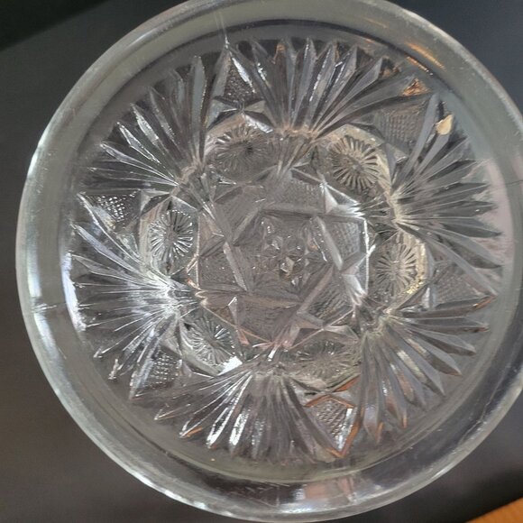 Indiana Glass Cut Glass Pitcher 10" Intricate Floral Design Vintage Clear Crysta - Picture 5 of 11